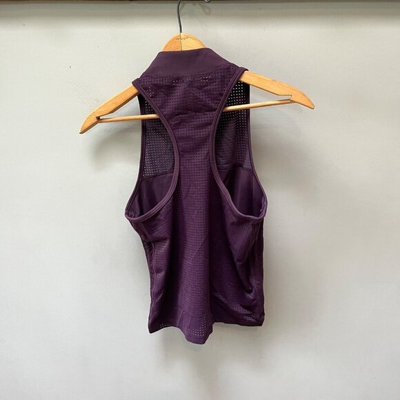 Athleta Purple Knockout HIIT Mesh 1/4 Zip Pullover Active Tank - Size XS - Picture 4 of 5